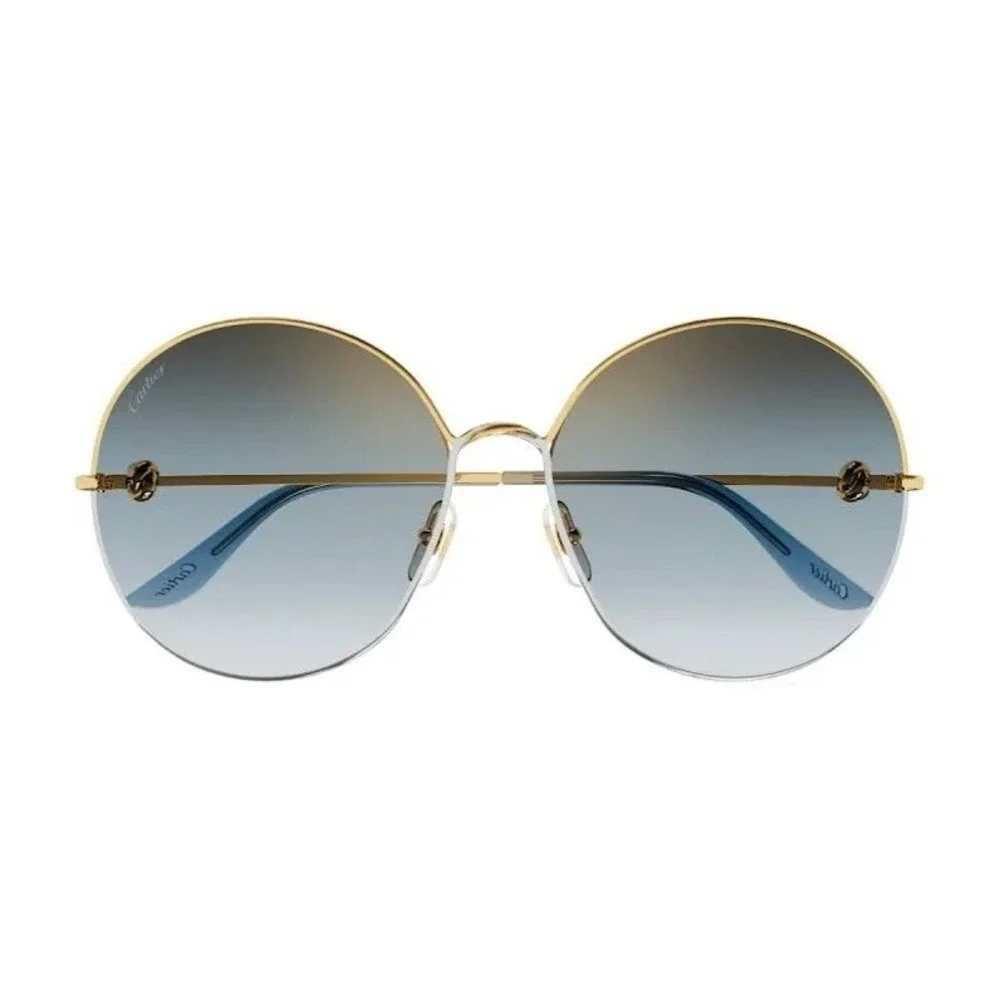 Cartier Trinity sun‎ glasses. Gold Frame CT0360S 001. New Full Kit!  $1295